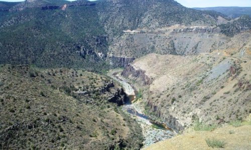 View Of Salt River Canyon From North Rim