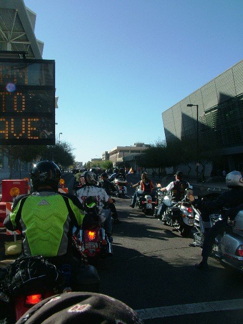 Working our way to the Capitol on the Arizona Centennial Ride