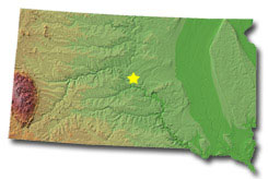 Map of South Dakota